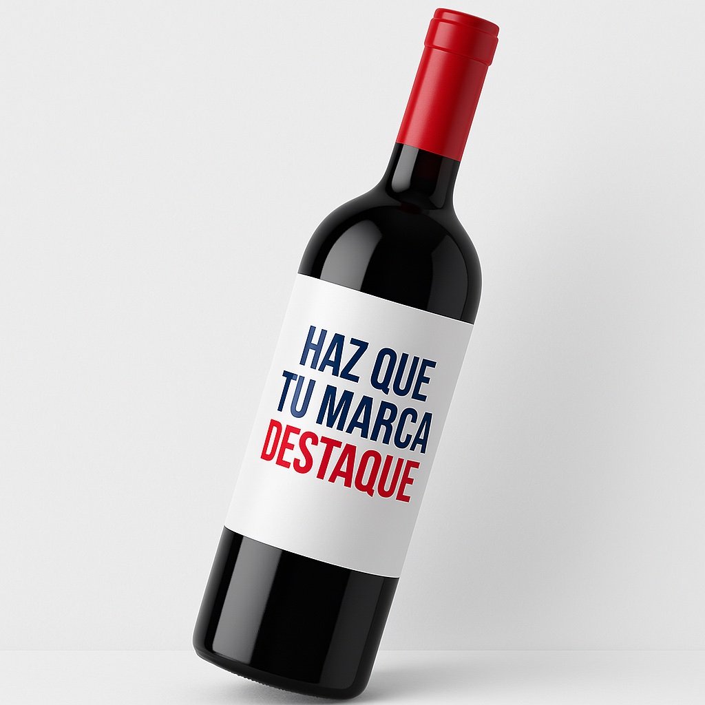 Etiqueta para botellas de bebidas