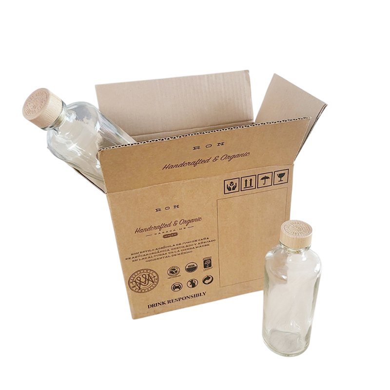 Caja corrugada para botellas