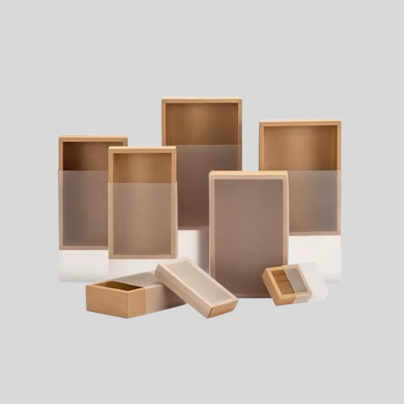 Caja con ventana transparente